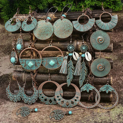 Boho Oxidised Earrings - Style 16