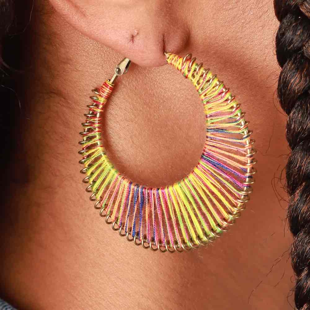 Rainbow Moon Earrings