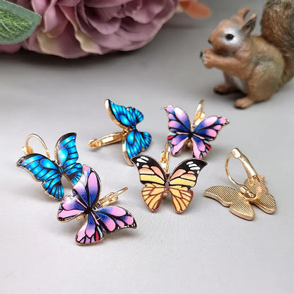 Vibrant Butterfly Stud Earrings