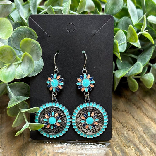 Image of an earring - Blue Drop Earrings - Premium Statement Earrings by Zuzus Trove