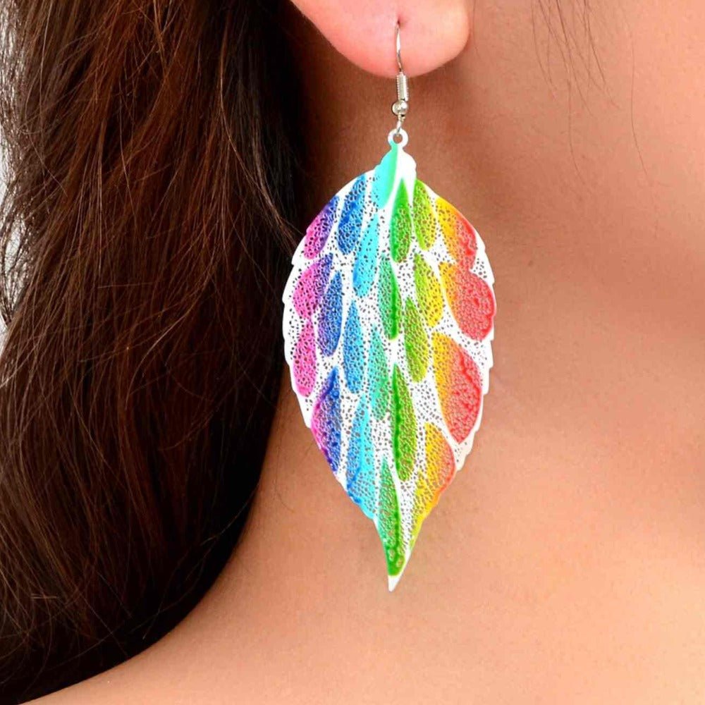 Front view of an earrings - Boho Rainbow Bliss Earrings - Zuzus Trove