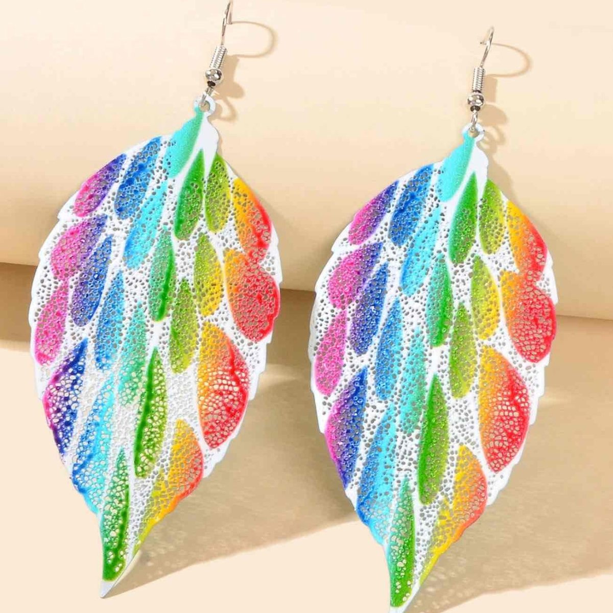 Front view of an earrings - Boho Rainbow Bliss Earrings - Zuzus Trove