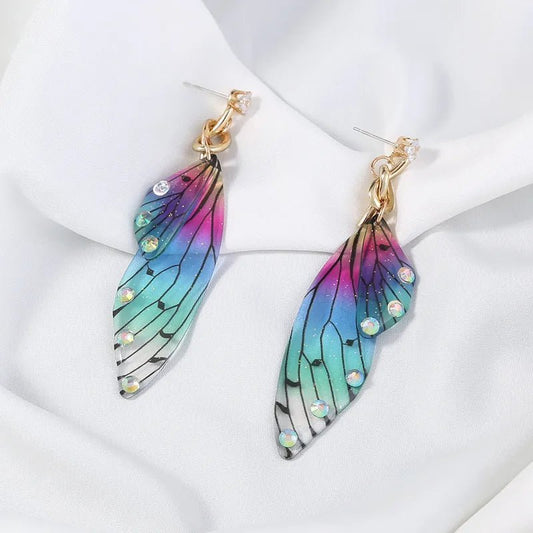 Image of an earring - Butterfly Earrings - Premium Acrylic Butterfly - Hypoallergenic - Ocean Blue by Zuzus Trove