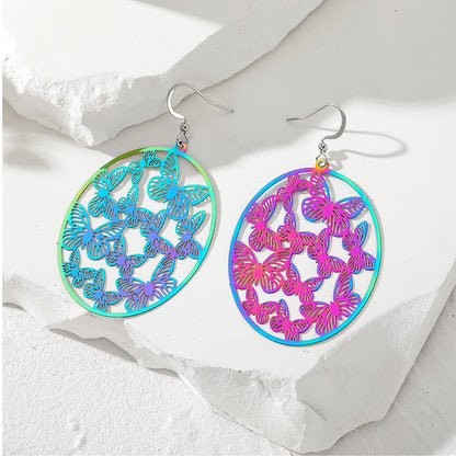 Front view of an earrings - Butterfly Earrings - Premium holographic earrings - Zuzus Trove - Zuzus Trove