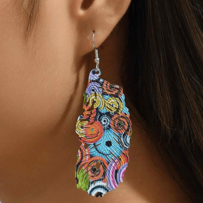 Front view of an earrings - Ecstatic Korean Fashion Earrings - Zuzus Trove