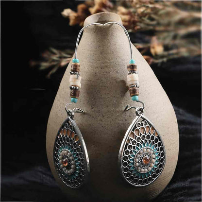 Front view of an earrings - Ethnic - Drop Earrings - Dangle Earring (Round) - Zuzus Trove