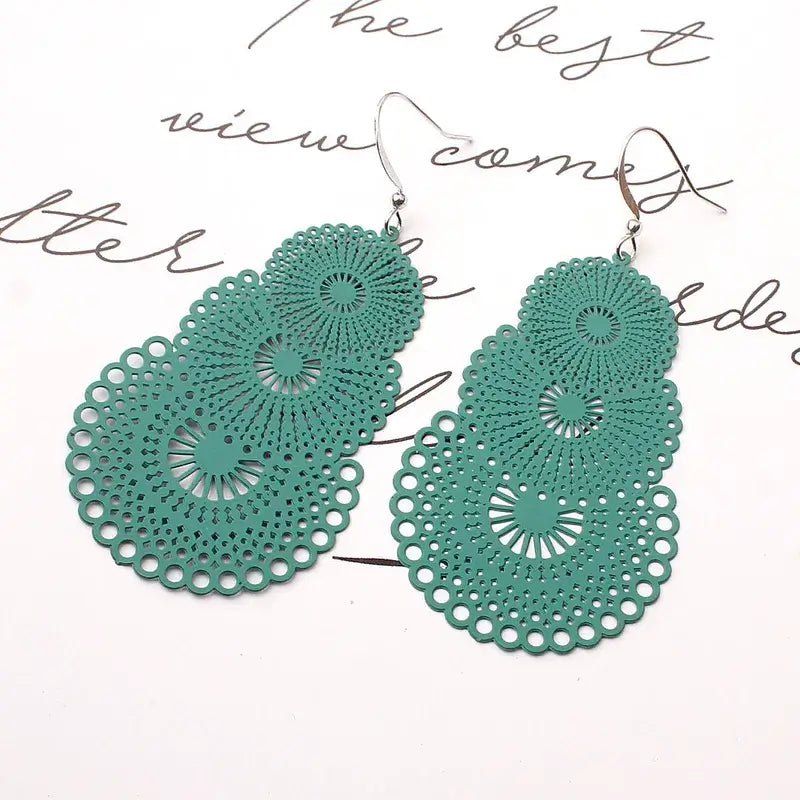 Front view of an earrings - Every Color Statement Earrings - Zuzus Trove