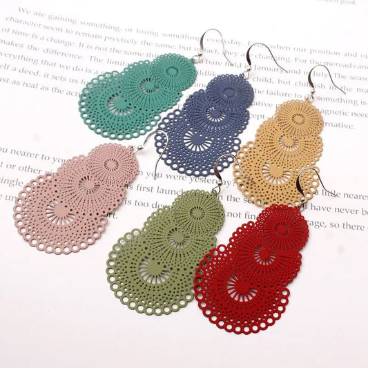 Front view of an earrings - Every Color Statement Earrings - Zuzus Trove