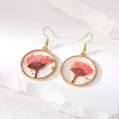 Image of an earring - Flower Blossom Earrings (Real Pressed Flowers) by Zuzus Trove