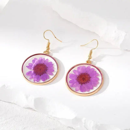 Image of an earring - Flower Blossom Earrings (Real Pressed Flowers) by Zuzus Trove
