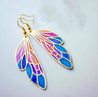 Front view of an earrings - Graceful Butterly Wings - Zuzus Trove