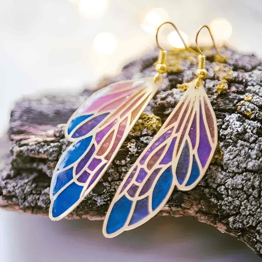 Front view of an earrings - Graceful Butterly Wings - Zuzus Trove