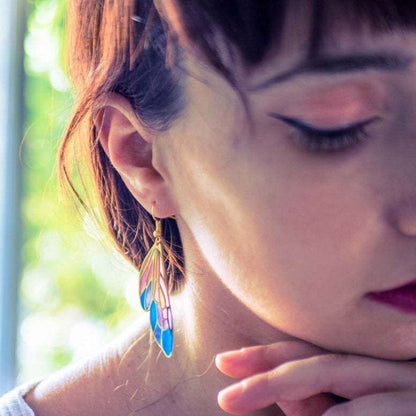 Front view of an earrings - Graceful Butterly Wings - Zuzus Trove