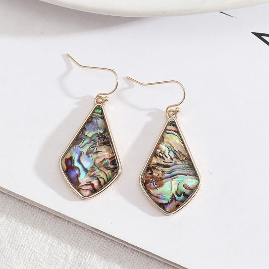 Image of an earring - Korean Earrings - Abalone Shell in Gold by Zuzus Trove