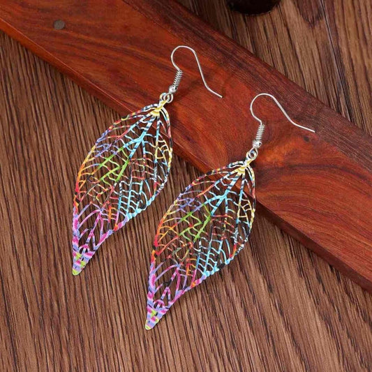 Image of an earring - Korean Leaf Earrings - Psychdellic series by Zuzus Trove