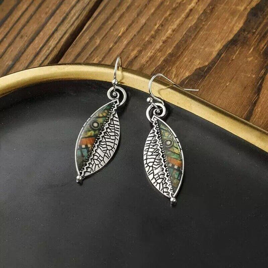 Image of an earring - Silver Earrings - Leaf Earrings design - Leafy Affair Earring Design by Zuzus Trove