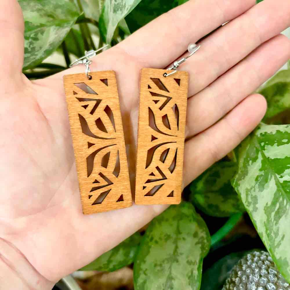 Image of an earring - Limited Edition Designer Wood Earrings by Zuzus Trove