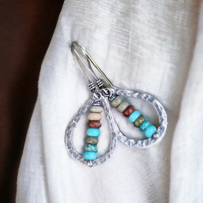 Front view of an earrings - Lovely Everyday Beaded Earrings - Zuzus Trove