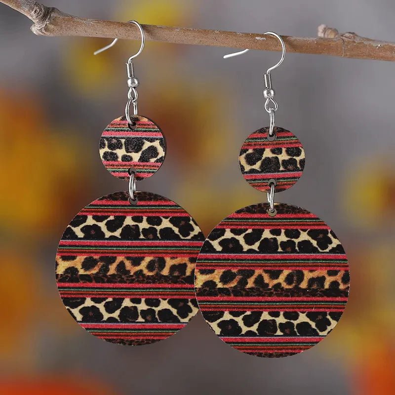 Front view of an earrings - Playfully Hand Painted Design - Zuzus Trove