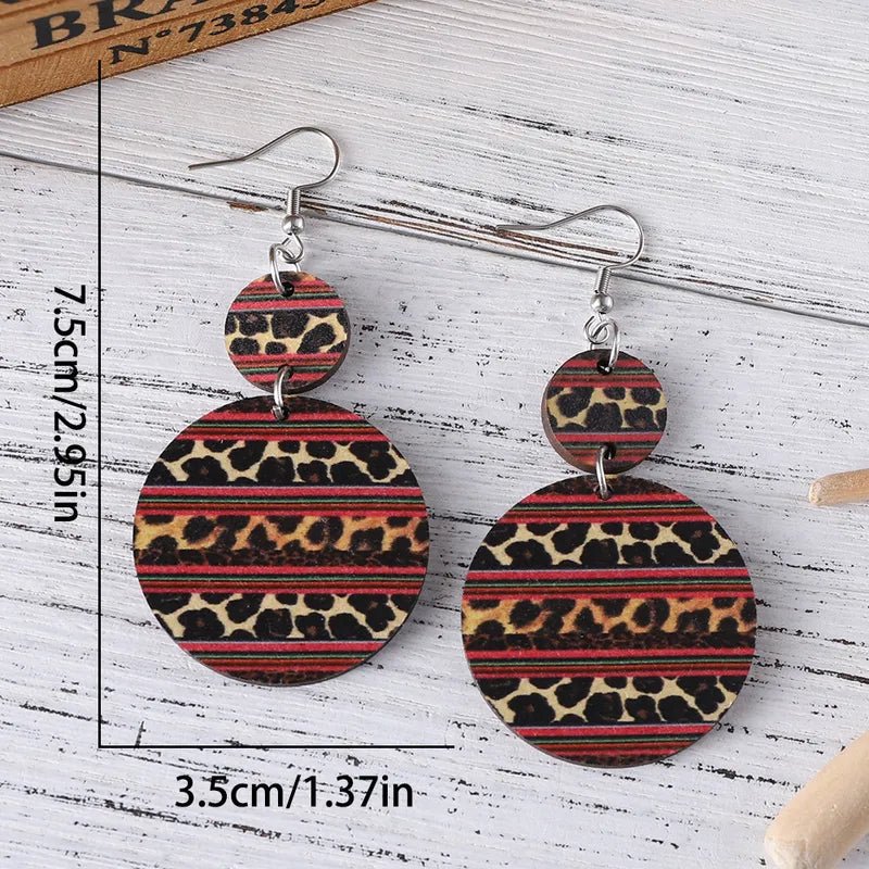 Front view of an earrings - Playfully Hand Painted Design - Zuzus Trove