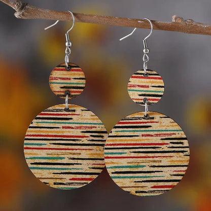 Front view of an earrings - Playfully Hand Painted Design - Zuzus Trove