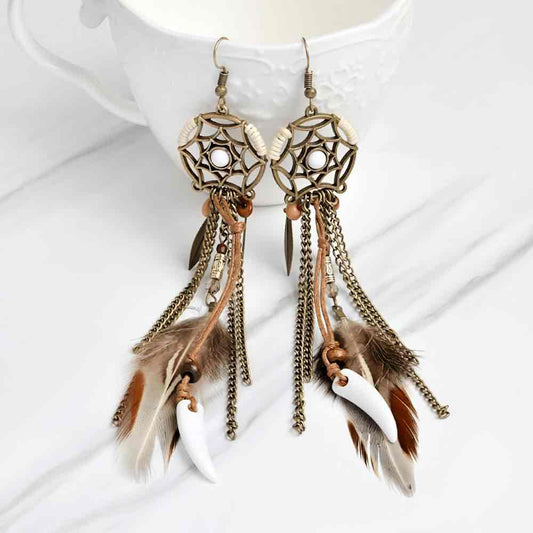 Image of an earring - Premium | Boho Feathers by Zuzus Trove