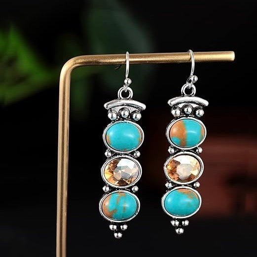 Image of an earring - Premium Designer Stone Drop Earrings by Zuzus Trove