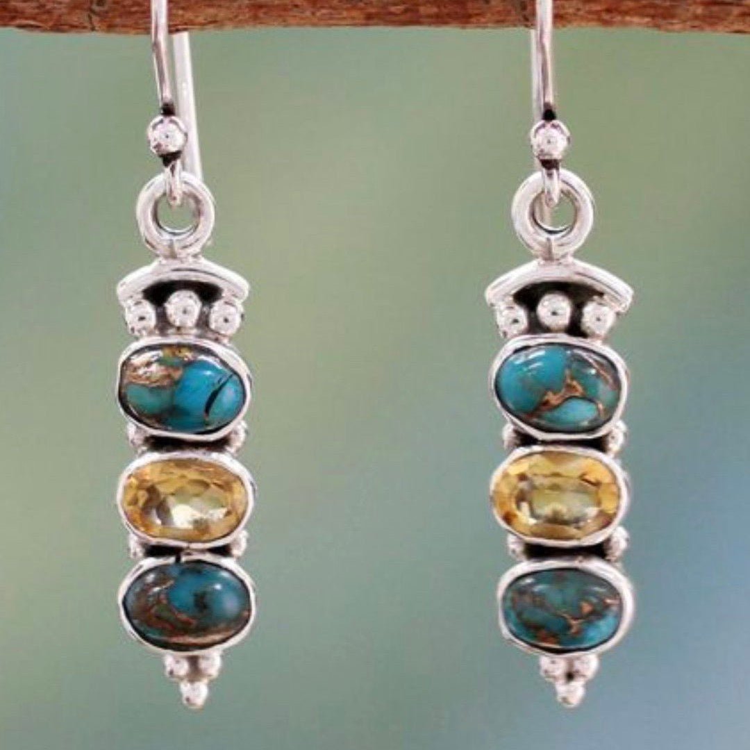 Image of an earring - Premium Designer Stone Drop Earrings by Zuzus Trove