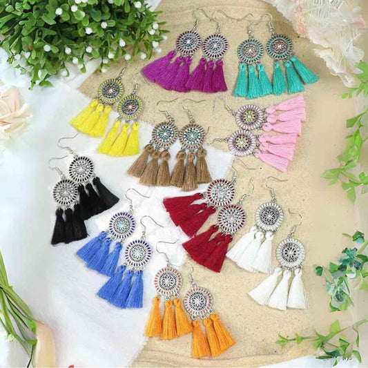 Image of an earring - Premium | Enchanting Ethnic Tassel Earrings by Zuzus Trove