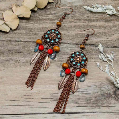 Front view of an earrings - Premium - Ethnic Chain Earrings - Zuzus Trove