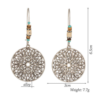 Image of an earring - Premium - Geometric mandala drop earring by Zuzus Trove