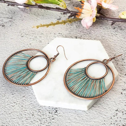 Image of an earring - Premium Handworked | Statement Thread Earrings by Zuzus Trove