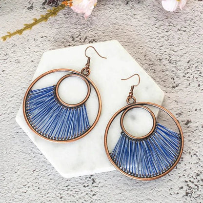 Image of an earring - Premium Handworked | Statement Thread Earrings by Zuzus Trove