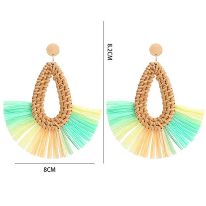 Image of an earring - Premium | Light weight Raffia Earrings by Zuzus Trove