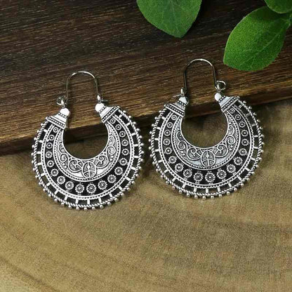 Front view of an earrings - Premium | Silver Boho Earrings - Zuzus Trove