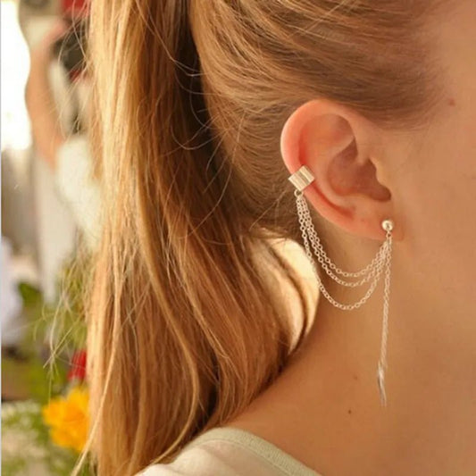 Image of an earring - Statement Chain Drops ( 1 ear only ) by Zuzus Trove