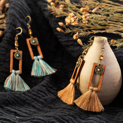 Front view of an earrings - Tassel Timeless Trends - Zuzus Trove