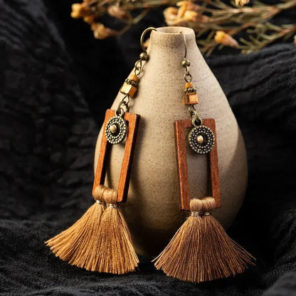 Front view of an earrings - Tassel Timeless Trends - Zuzus Trove