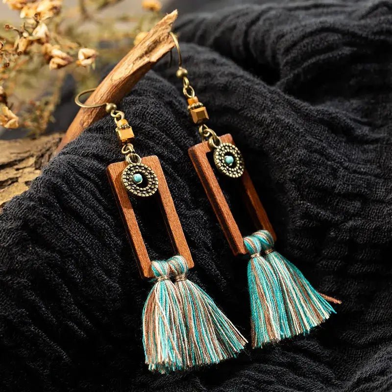 Front view of an earrings - Tassel Timeless Trends - Zuzus Trove