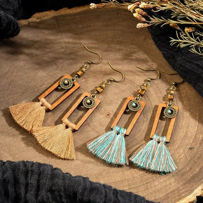 Front view of an earrings - Tassel Timeless Trends - Zuzus Trove