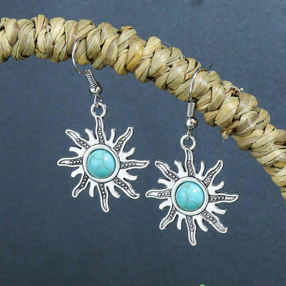 Front view of an earrings - Turquoise Fever Earrings Collection - Zuzus Trove