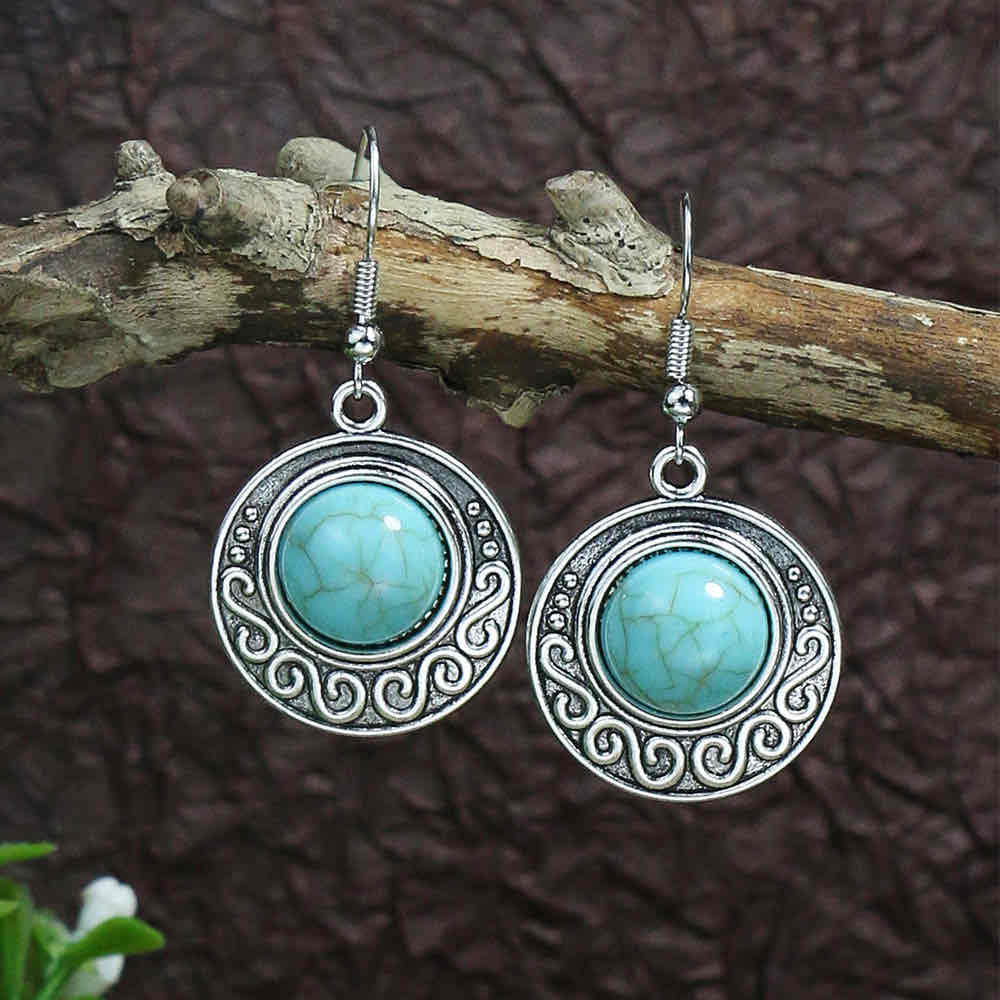 Image of an earring - Turquoise Fever Earrings Collection by Zuzus Trove