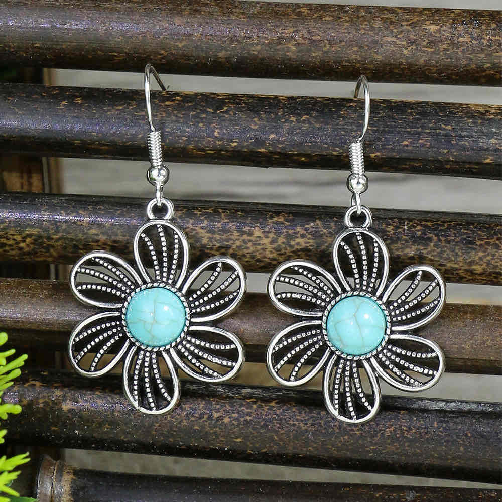 Front view of an earrings - Turquoise Fever Earrings Collection - Zuzus Trove