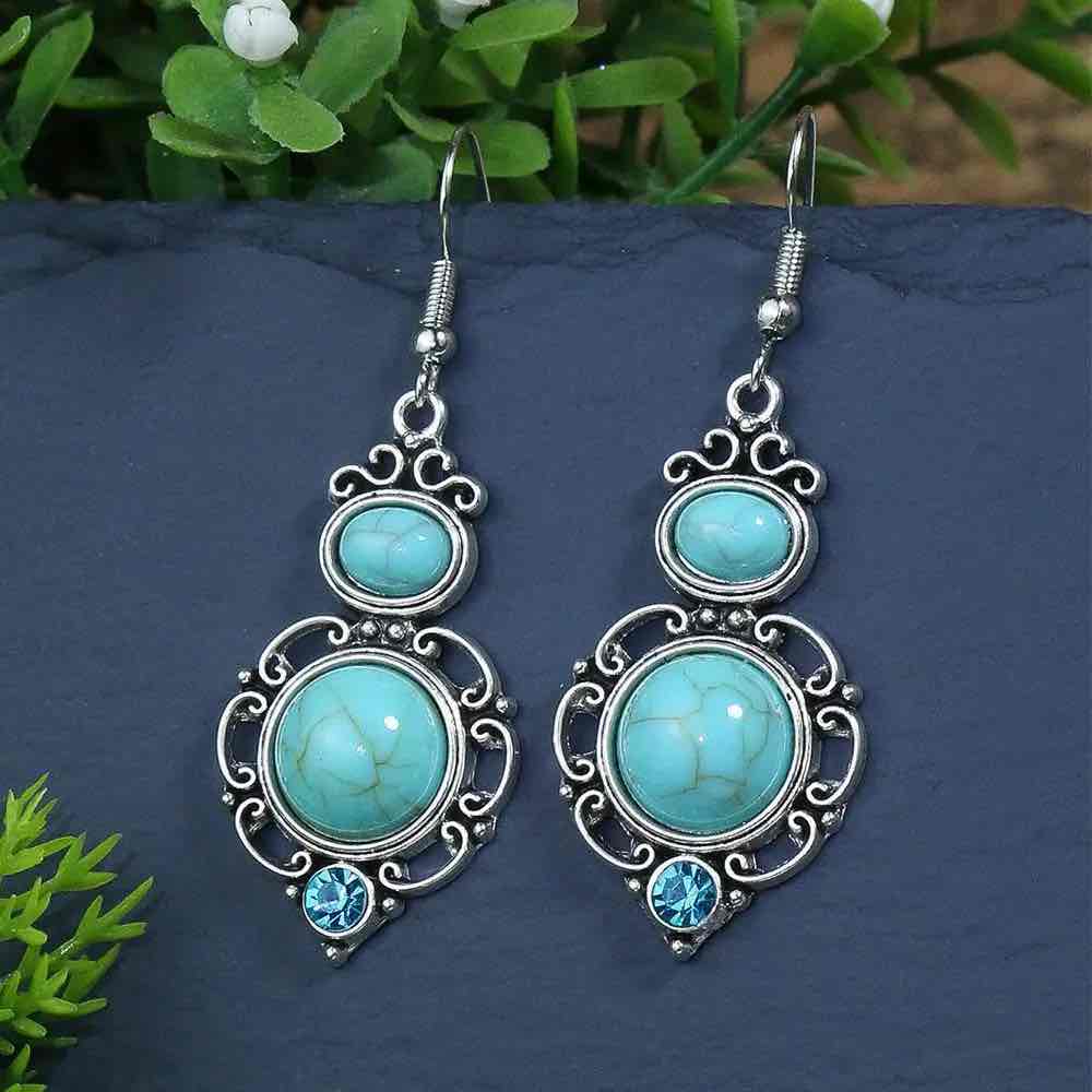 Image of an earring - Turquoise Fever Earrings Collection by Zuzus Trove