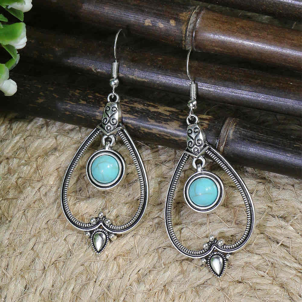 Front view of an earrings - Turquoise Fever Earrings Collection - Zuzus Trove