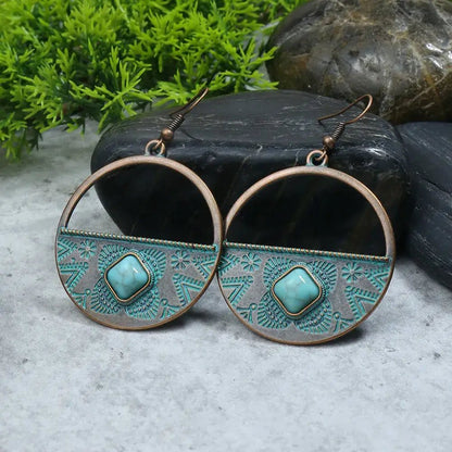 Image of an earring - Vintage Turquoise Earrings by Zuzus Trove