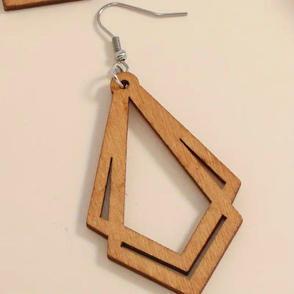 Image of an earring - Wood Earrings - Classic Cute Earrings by Zuzus Trove