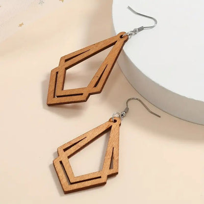 Image of an earring - Wood Earrings - Classic Cute Earrings by Zuzus Trove