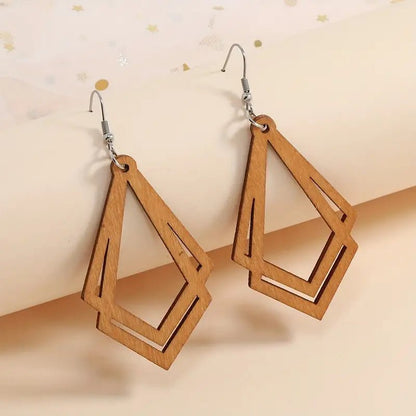 Image of an earring - Wood Earrings - Classic Cute Earrings by Zuzus Trove