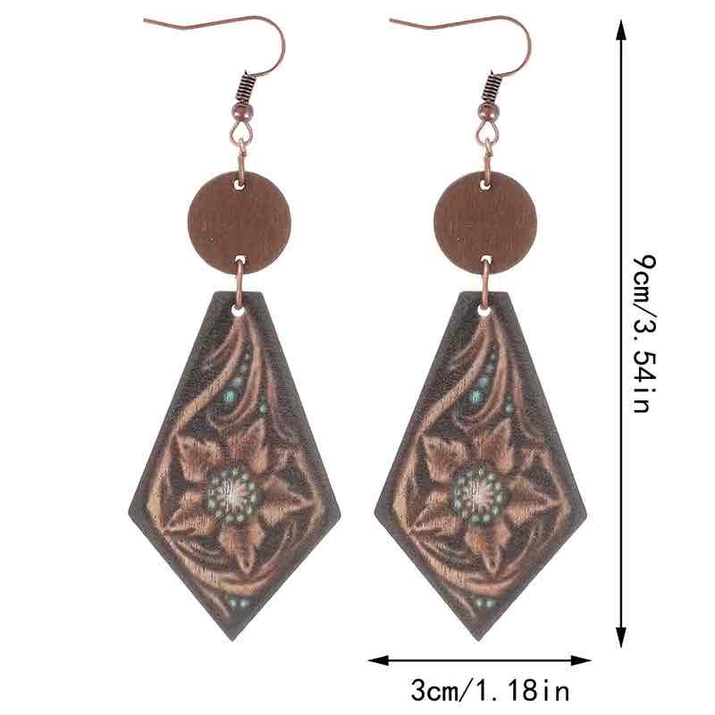 Image of an earring - Wood Painting Earrings by Zuzus Trove